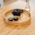 Bandejas decorativas de bambu para mesa de café